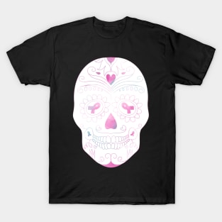 Pink sugar skull for breast cancer awareness month T-Shirt